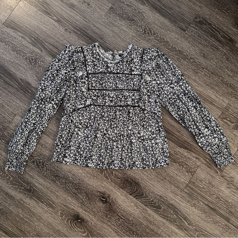 Rails Kadi Onyx Meadow Blouse Size Small New